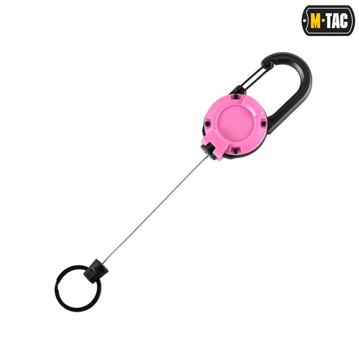 M-Tac карабин зі шнуром для ключів Pink