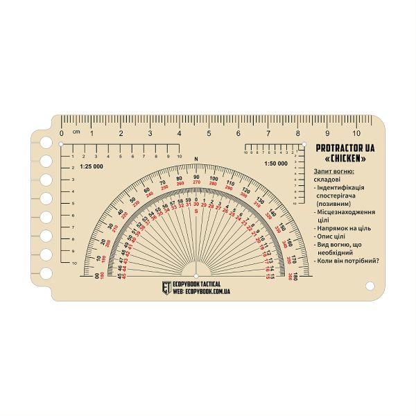 Ecopybook Tactical лінійка Protractor UA "Chicken"