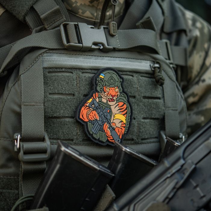 M-Tac нашивка Тигр Жовтий скотч PVC olive