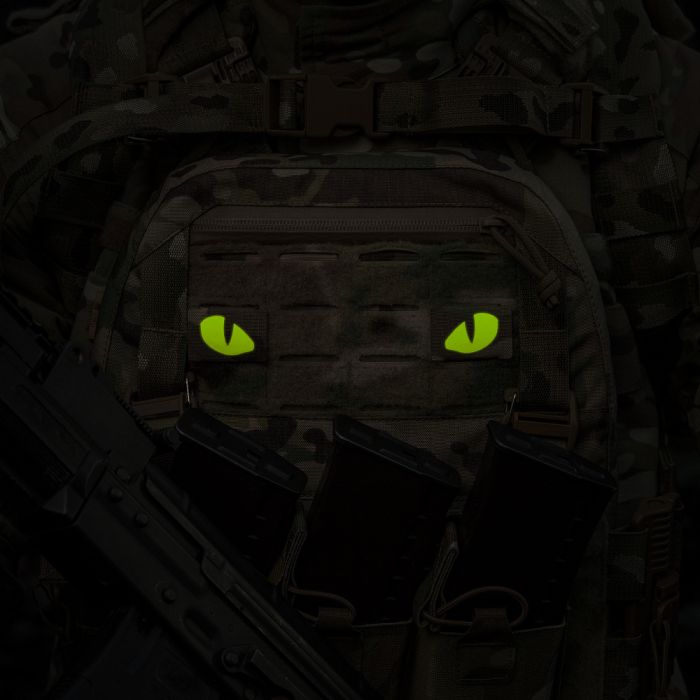 M-Tac нашивка Tiger Eyes Laser Cut (пара) Multicam/Yellow/GID