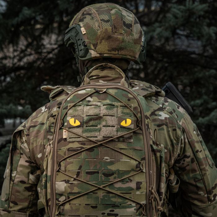 M-Tac нашивка Tiger Eyes Laser Cut (пара) Multicam/Yellow/GID