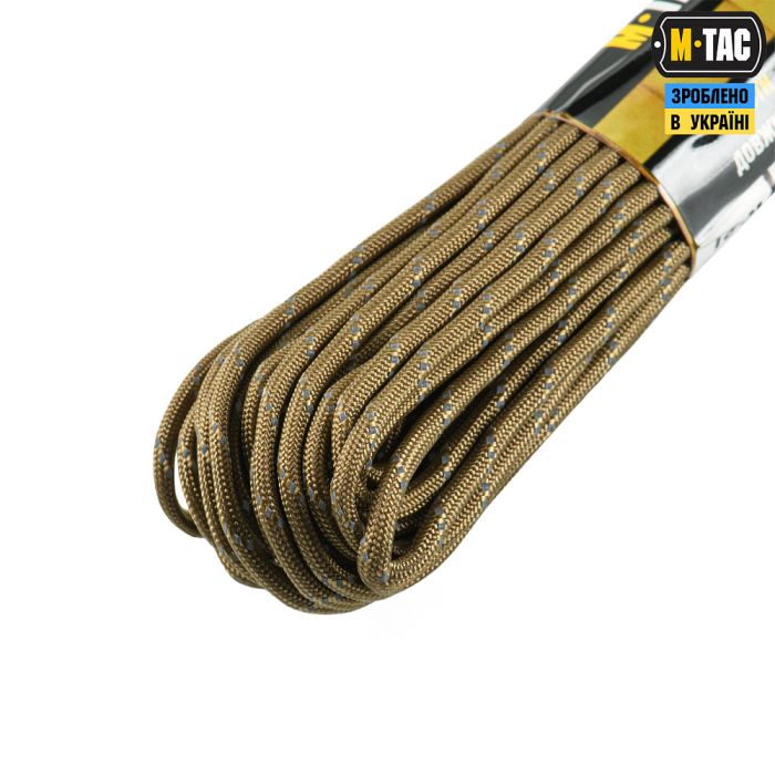 M-Tac паракорд 475 15m Coyote Reflective