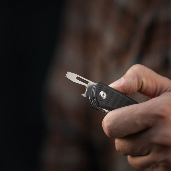 M-Tac ніж складаний Type 9 (6 інструментів) Black/Steel