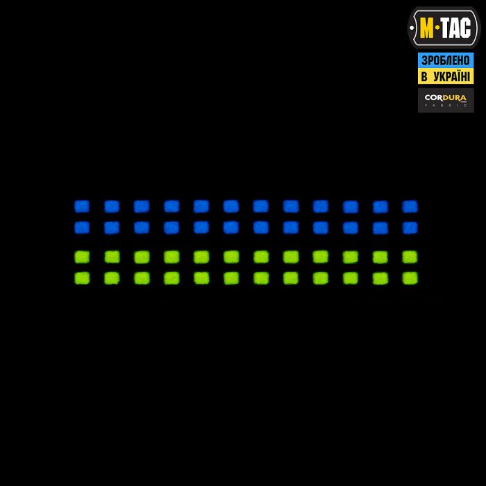 M-Tac нашивка прапор України 25х80 Laser Cut Black/Yellow/Blue/GID