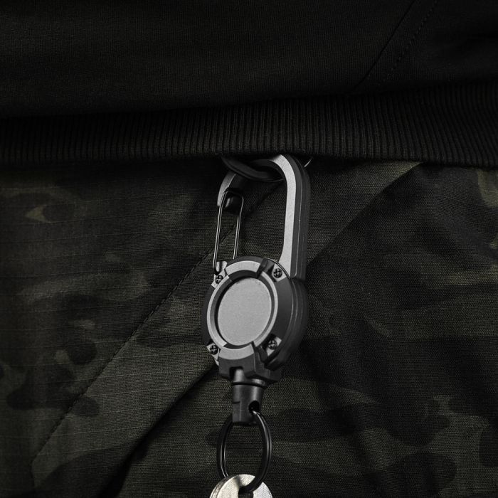 M-Tac карабин зі шнуром для ключів Black
