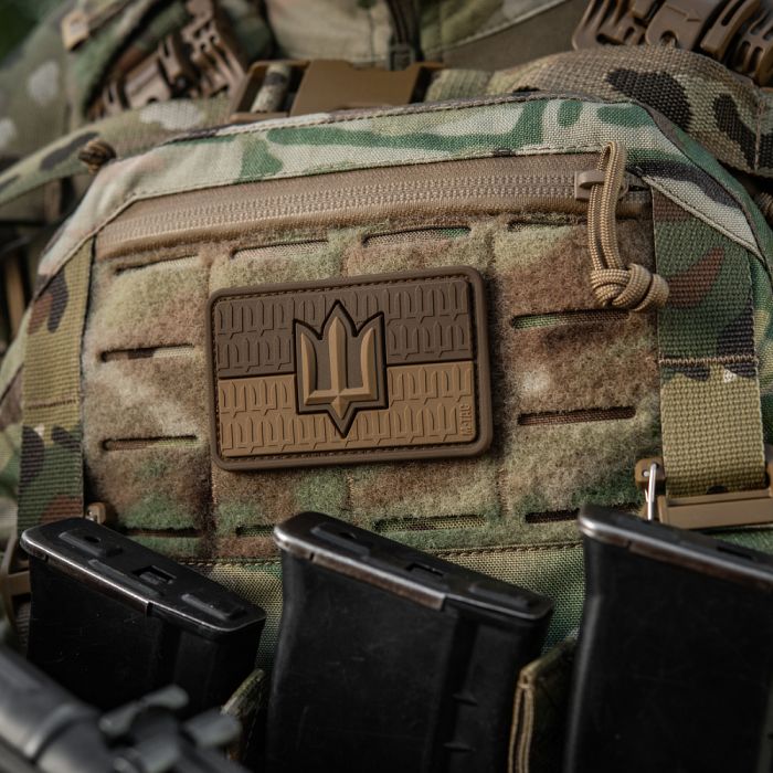 M-Tac нашивка прапор України з тризубом ЗСУ PVC Coyote