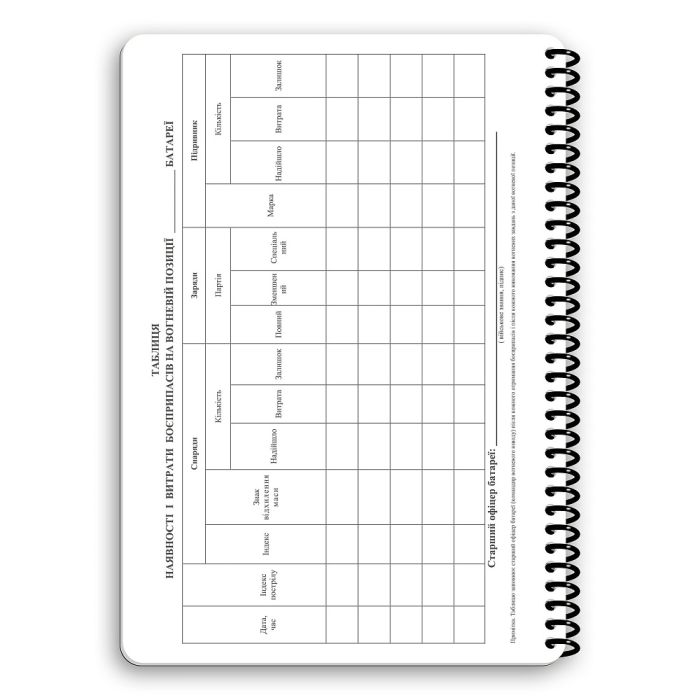 Ecopybook Tactical Блокнот Старшого офіцера батареї