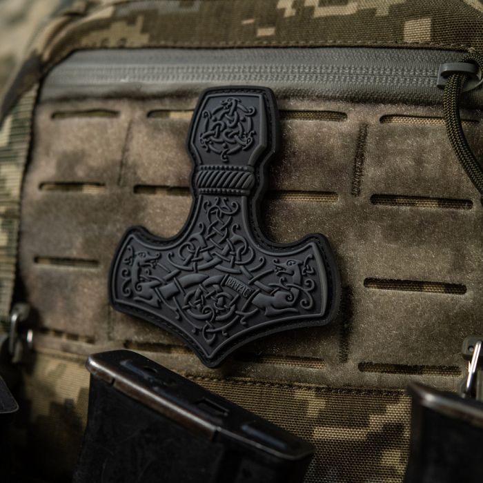M-Tac нашивка Mjölnir Large PVC Grey