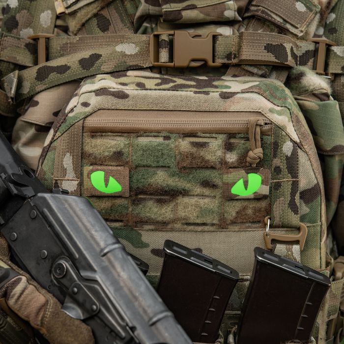 M-Tac нашивка Tiger Eyes Laser Cut (пара) Multicam/Green/GID