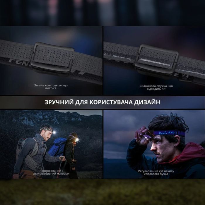 Fenix ліхтар налобний HL12 V2.0 сірий