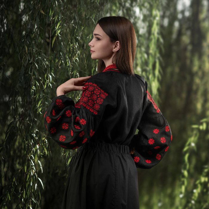 M-Tac вишиванка жіноча 100% льон чорна