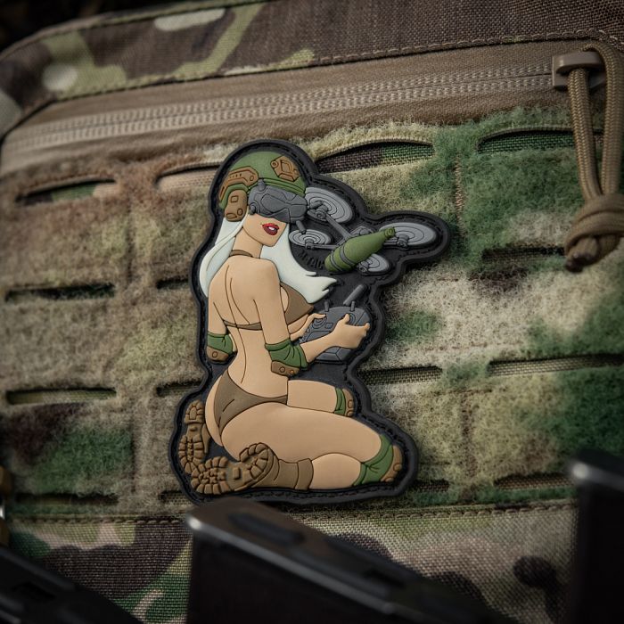 M-Tac нашивка Tactical girl №6 PVC White/Coyote/Olive V2