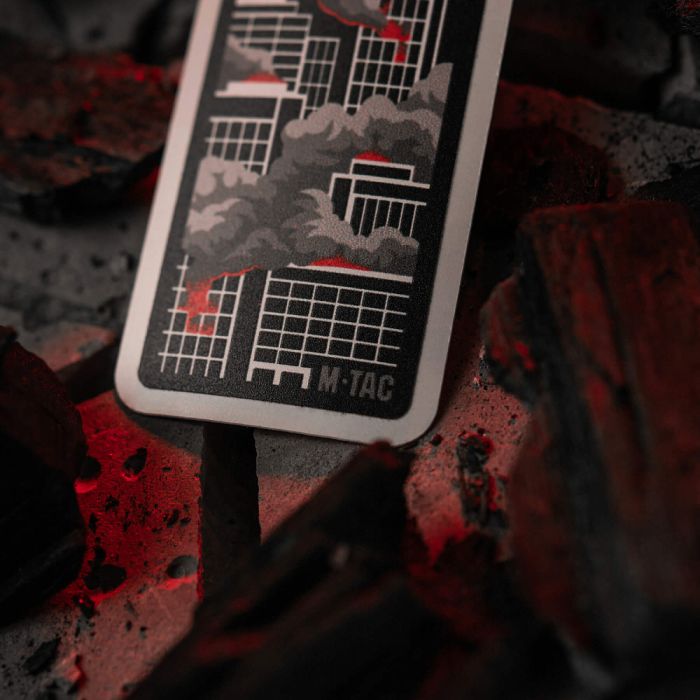 M-Tac наклейка russia is a terrorist state Black