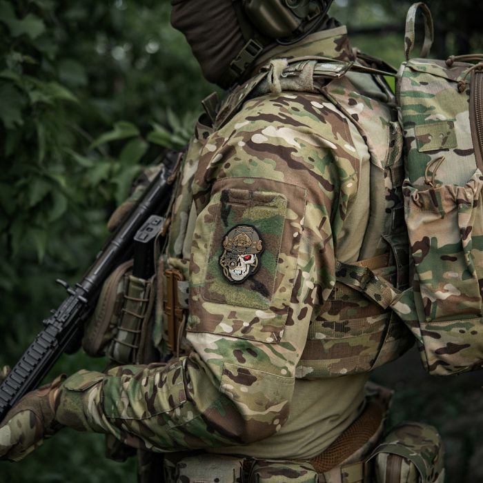 M-Tac нашивка Worn to the bone PVC Black/Coyote