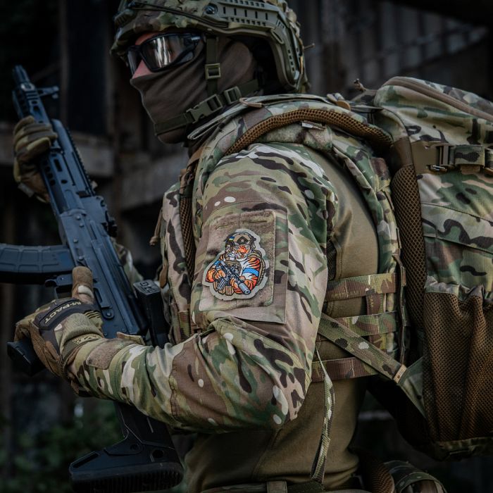 M-Tac нашивка Tiger (вишивка) Multicam/Coyote/Blue