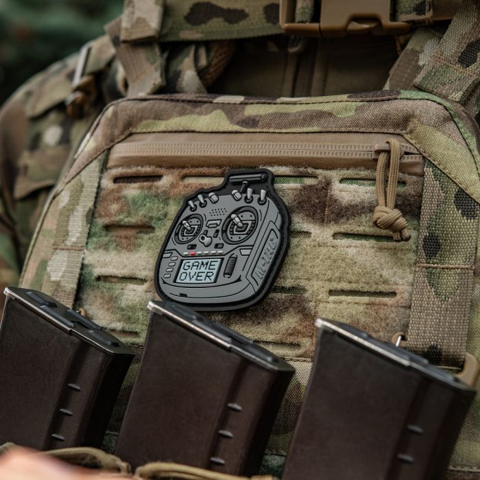 M-Tac нашивка пульт FPV сірий (PVC)