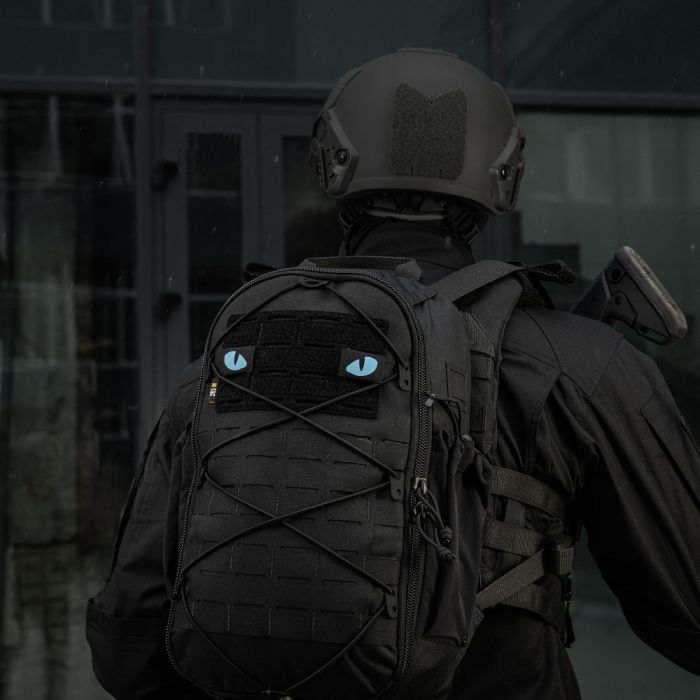 M-Tac нашивка Tiger Eyes Laser Cut (пара) Black/Blue/GID