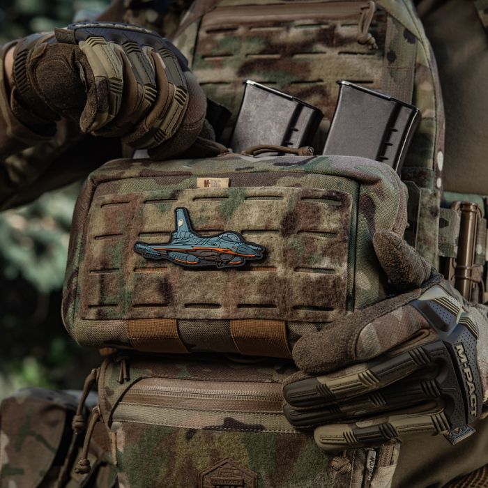 M-Tac нашивка F-16 PVC Blue