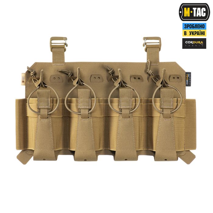 M-Tac передня панель для чохла бронежилета Sturm на 4 магазина Coyote