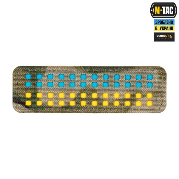 M-Tac нашивка прапор України 25х80 Laser Cut Multicam/Yellow/Blue/GID
