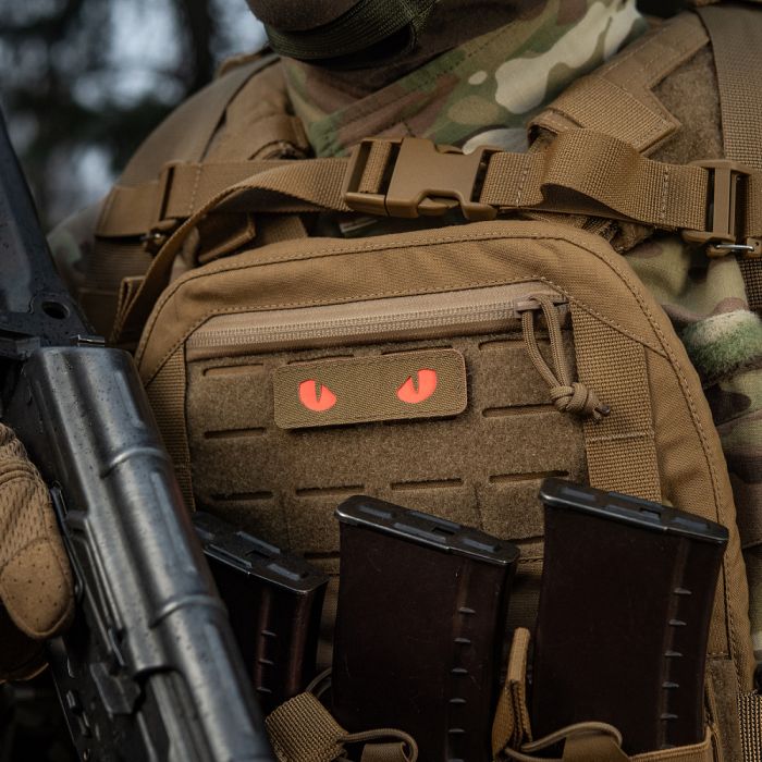 M-Tac нашивка Cat Eyes Laser Cut Coyote/Red/GID