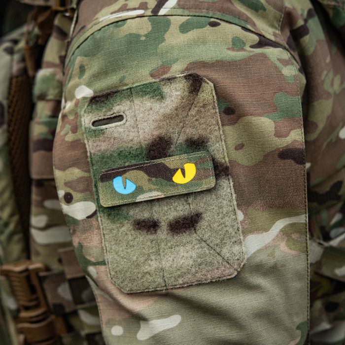 M-Tac нашивка Cat Eyes Laser Cut Multicam/Yellow/Blue/GID