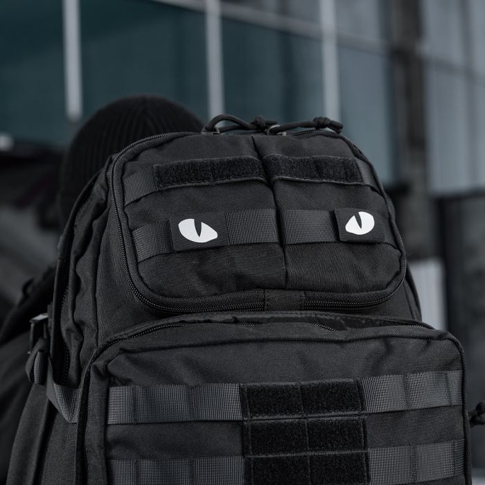 M-Tac нашивка Tiger Eyes Laser Cut (пара) Reflective Black