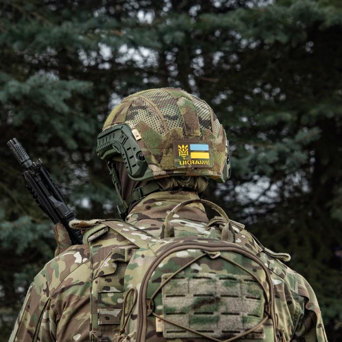 M-Tac нашивка Ukraine (с Тризубом) Laser Cut Multicam/Yellow/Blue/GID