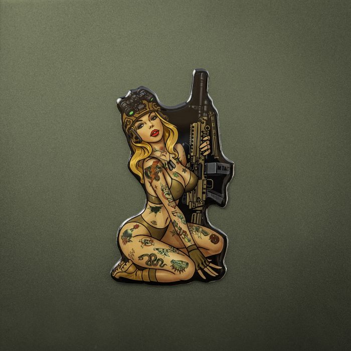 M-Tac наклейка об'ємна Tactical girl №5 Hooligan