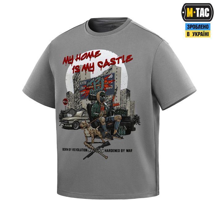 M-Tac футболка My Home is my Castle Oversize Light Grey