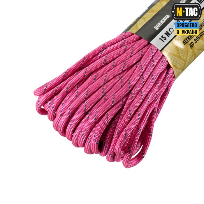 M-Tac паракорд 550 type III 30m Neon Pink Reflective
