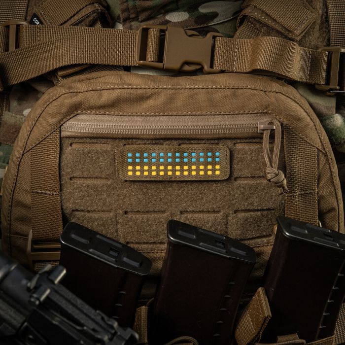 M-Tac нашивка прапор України 25х80 Laser Cut Coyote/Yellow/Blue/GID
