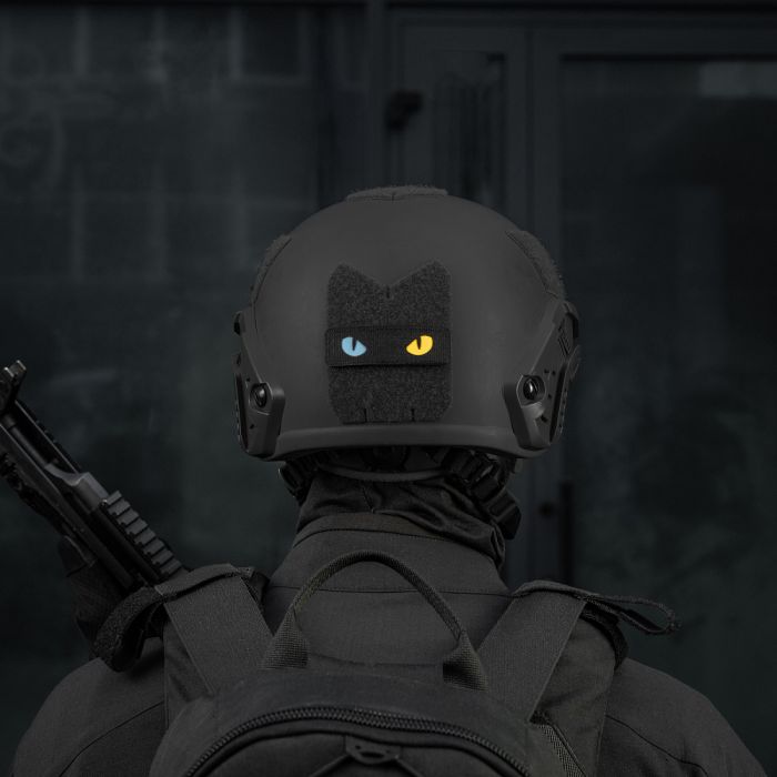 M-Tac нашивка Cat Eyes Laser Cut Black/Yellow/Blue/GID