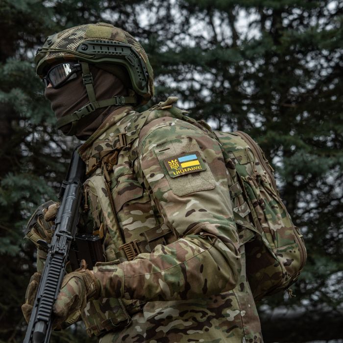 M-Tac нашивка Ukraine (с Тризубом) Laser Cut Multicam/Yellow/Blue/GID