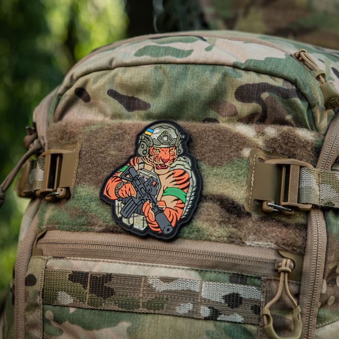 M-Tac нашивка Тигр Зелений скотч PVC MC