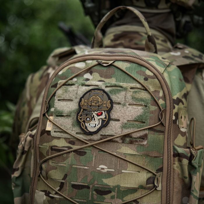 M-Tac нашивка Worn to the bone PVC Black/Coyote