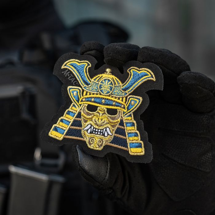 M-Tac нашивка Маска самурая (вишивка) Black