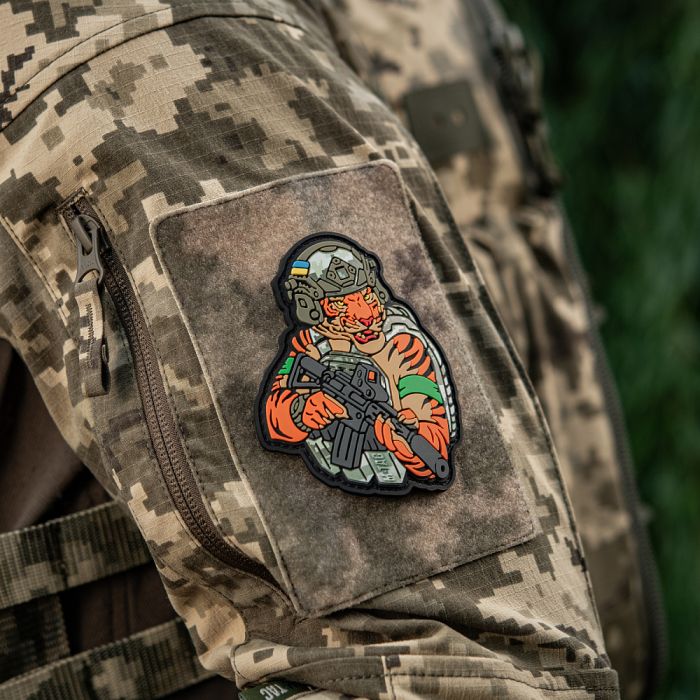 M-Tac нашивка Тигр Зелений скотч PVC MМ14
