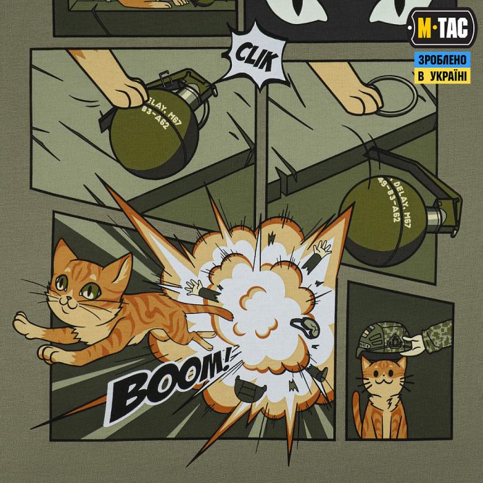 M-Tac футболка Orange Cat Cotton Hard Light Olive