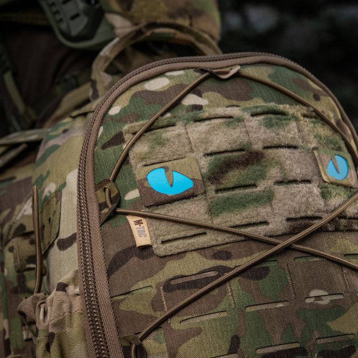 M-Tac нашивка Tiger Eyes Laser Cut (пара) Multicam/Blue/GID