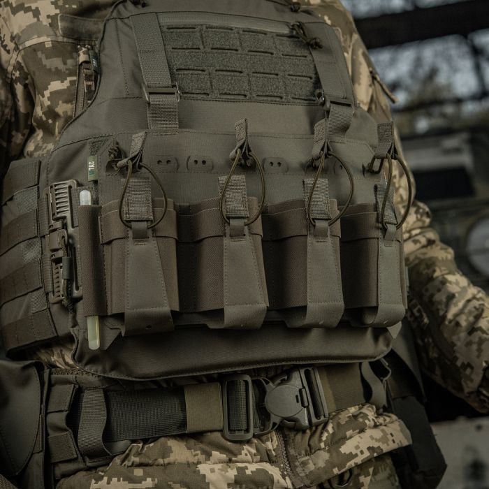 M-Tac передня панель для чохла бронежилета Sturm на 4 магазина Ranger Green