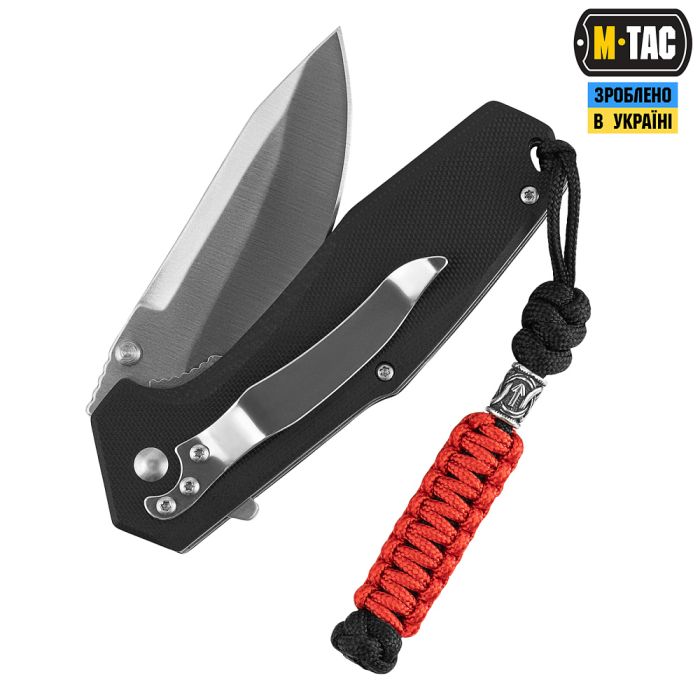 M-Tac темляк Loopy Snake Scandinavian Silver Black&Red