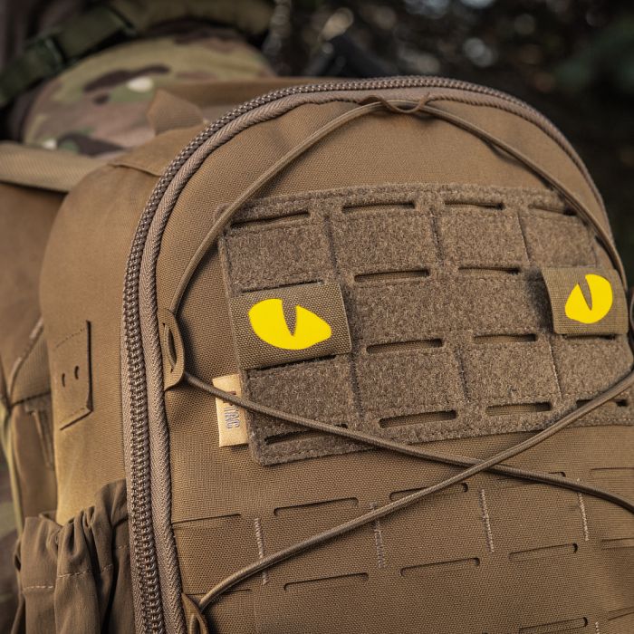 M-Tac нашивка Tiger Eyes Laser Cut (пара) Coyote/Yellow/GID