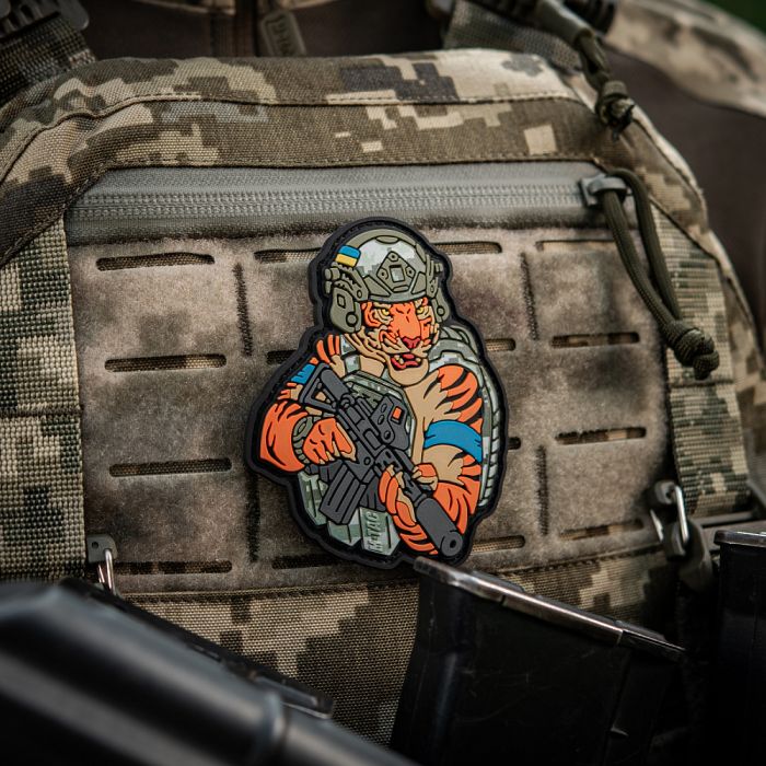 M-Tac нашивка Тигр Блакитний скотч PVC MМ14
