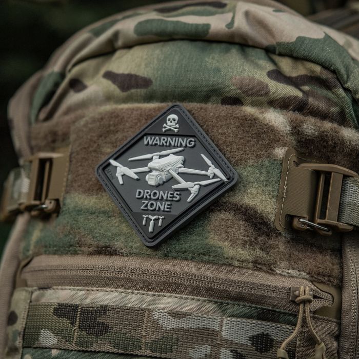 M-Tac нашивка Drones Zone PVC Black