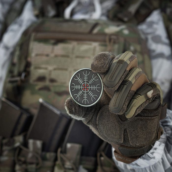 M-Tac нашивка шолом Жаху PVC Black/GID