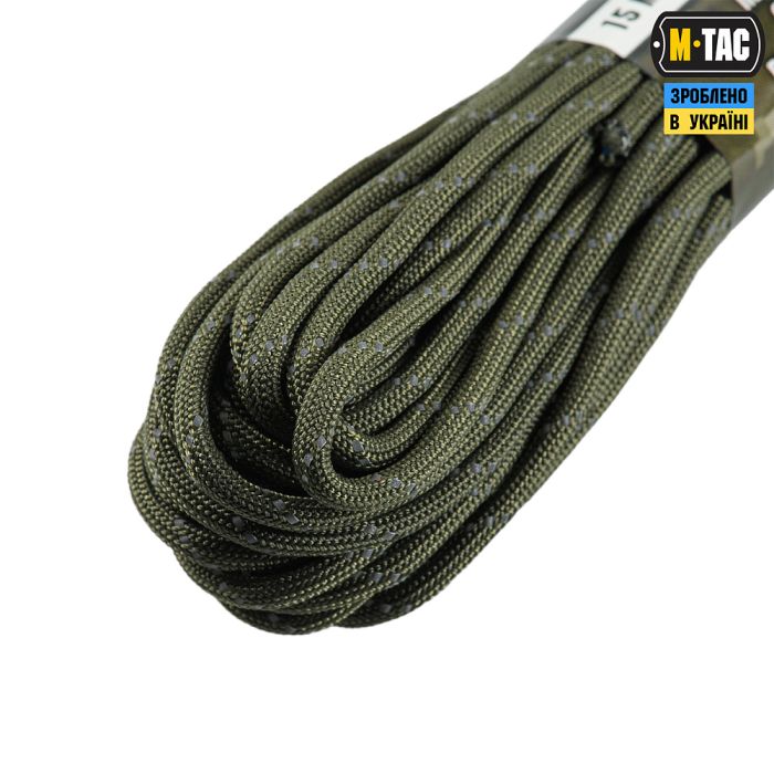 M-Tac паракорд 550 mil-spec 15m Ranger Green Reflective