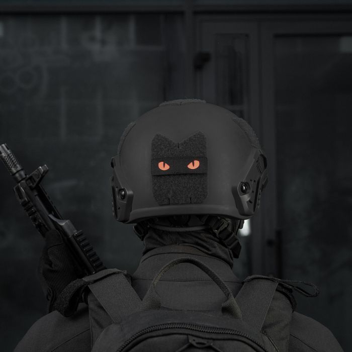 M-Tac нашивка Cat Eyes Laser Cut Black/Red/GID