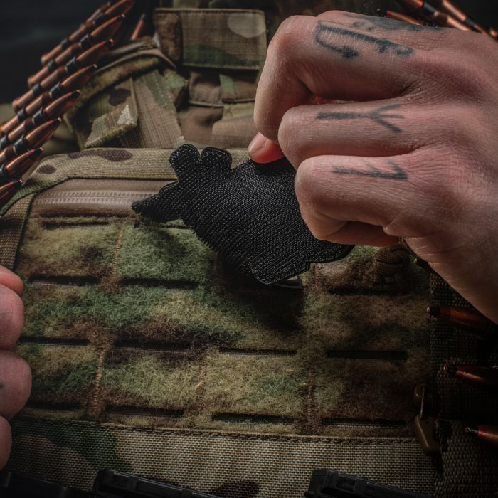 M-Tac нашивка Tactical girl №1 tattoo Руна PVC Grey