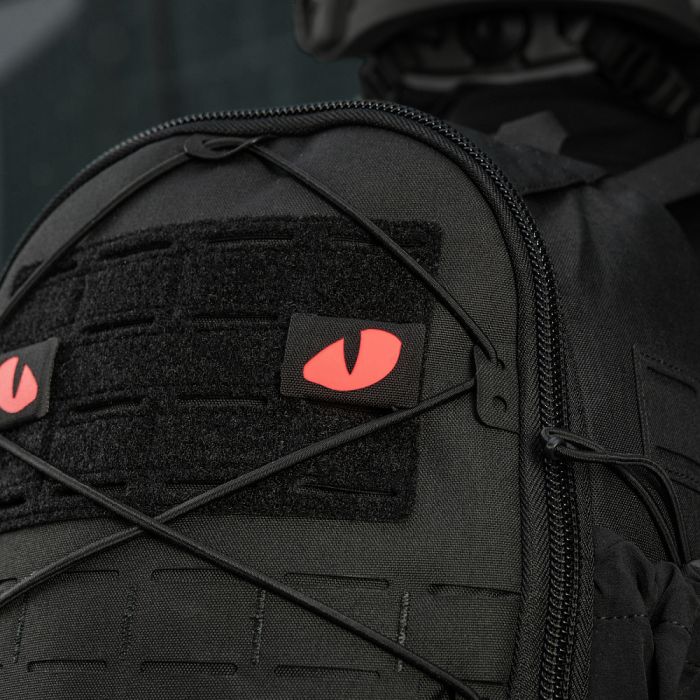 M-Tac нашивка Tiger Eyes Laser Cut (пара) Black/Red/GID